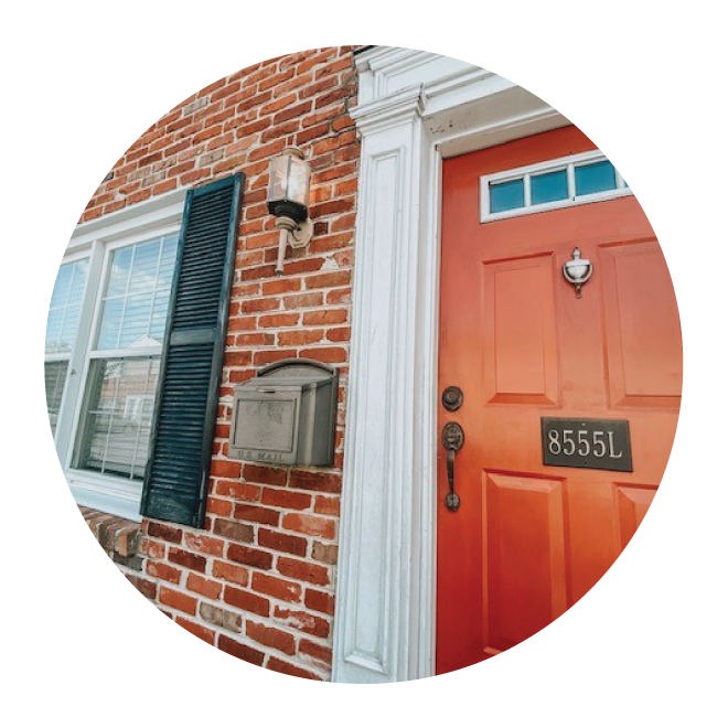 Townhome front door.